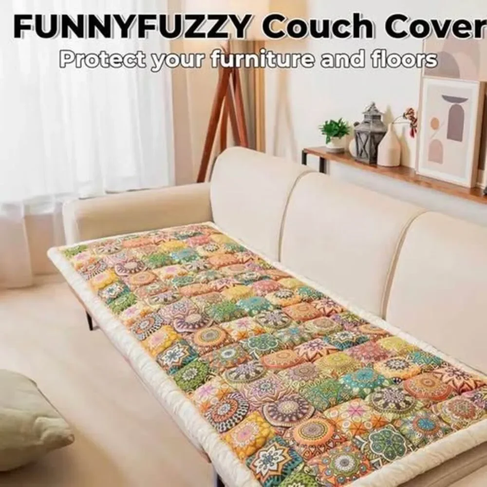 FUNNY FUZZY Pet Couch Covers for Sofa Bohemian